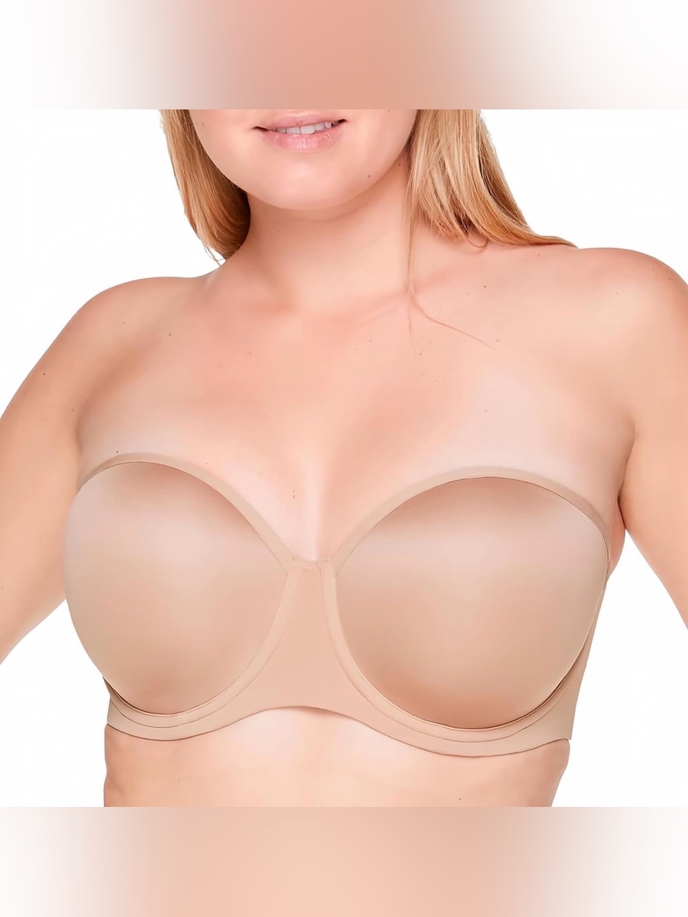 Thirdlove 24/7 Classic Strapless Bra Women Size 34F in Beige/Tan